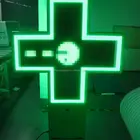 Green Color Tri-color Double Side Cross Pharmacy Led High Resolution P10 Pharmacy Cross Sign Green Red Blue Color