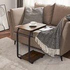 Table Like Furniture Living Room Bed Room Movable Bed And Sofa Wooden Side Coffee Table With Metal Frame