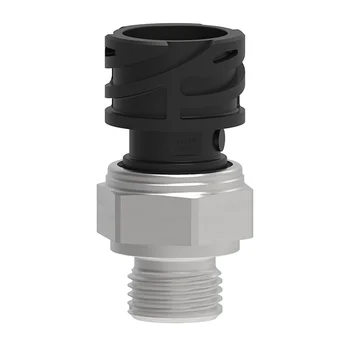Oil pressure sensor with integrated P+T design and stainless steel isolation structure