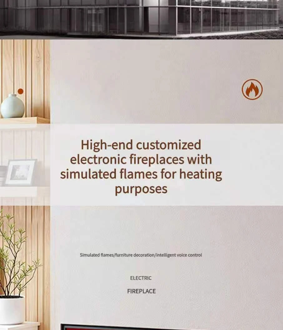 Customelectronic Fireplace, LED, Wall - detail 4