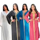 Muslim Women HJ RTS06 2021 New Ramadan Eid Muslim Kaftan Middle East Abaya Kimono Jalabiya For Women