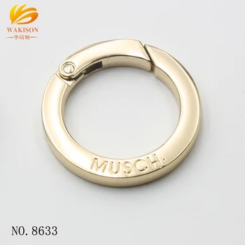 Round ring Lock clasp wholesale Metal Flat Spring ring Clasp custom for decoration