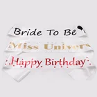 Satin Ribbon Sash Satin Blank Satin Ribbon Customized Pageant Birthday Plain Blank Satin Ribbon Sash For Ladies