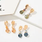 Dangle Fashion Statement Clear Crystal Glass Rhinestone Drop Dangle Earrings For Women Jewelry