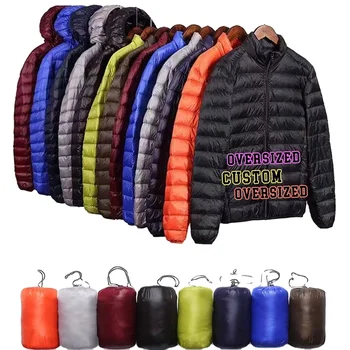 Winter custom logo unisex padding cotton polyester goose down puffer jacket for men dongguan down jacket