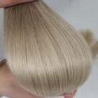 Virgin Hair Factory Wholesale Double Drawn Raw Virgin Silk Flet Weft Indian Human Hair Vendor From India