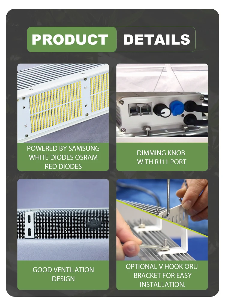 Extruded Aluminum IP65 Dimmable Commercial Full Spectrum 301h Led Grow Light Bar Strip Grow 1000w Lamps for Plants Growing supplier