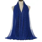 Scarf 2021 New Style Dubai Crinkle Cotton Hijab Multi Color Turban Hijab Muslim Lady Diamond Chiffon Scarf
