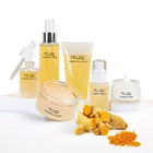 Skin Care OEM Organic Ginger Extract Tumeric Skincare Set Anti Acne Whitening Private Label Turmeric Skin Care Set