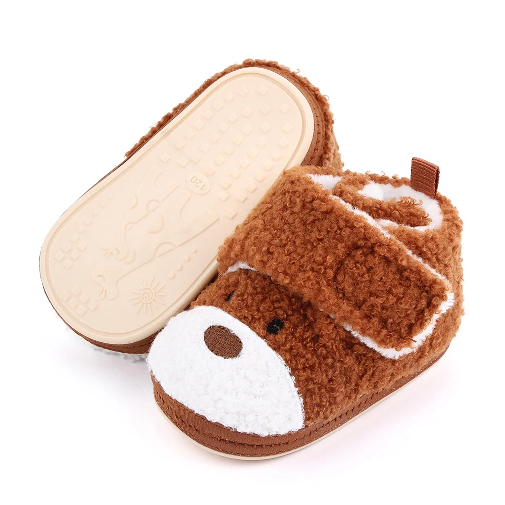 Autumn and Winter Warm Baby Toddler Shoes Non-slip Rubber Soled for Baby Boys and Baby Girls Indoor Cotton Shoes factory
