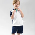 Children 2-7 Years Old Kids Summer Clothing Baby Boy Polo Cotton T Shirt With Button-Down For Sports