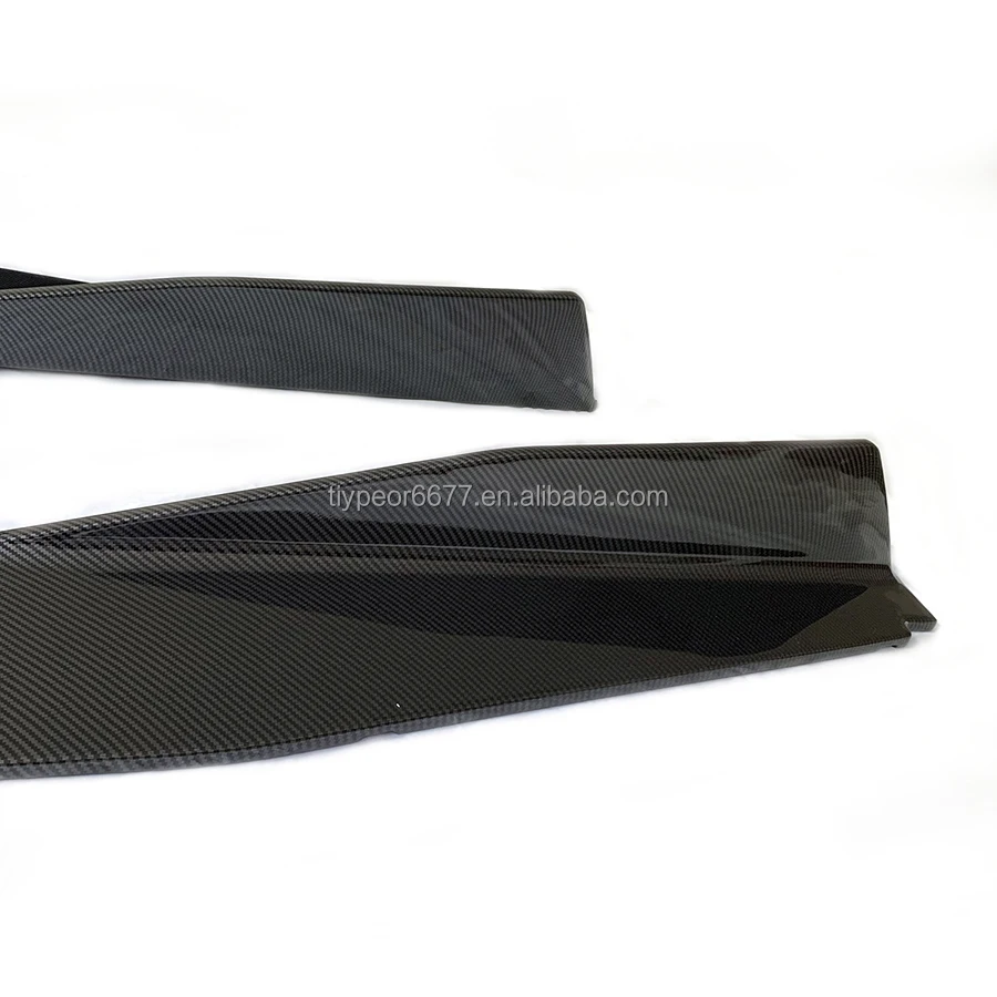 product tiypeor performance side skirts extension panel lip for chevrolet corvette c8 2020 modified extensions rocker trim-11