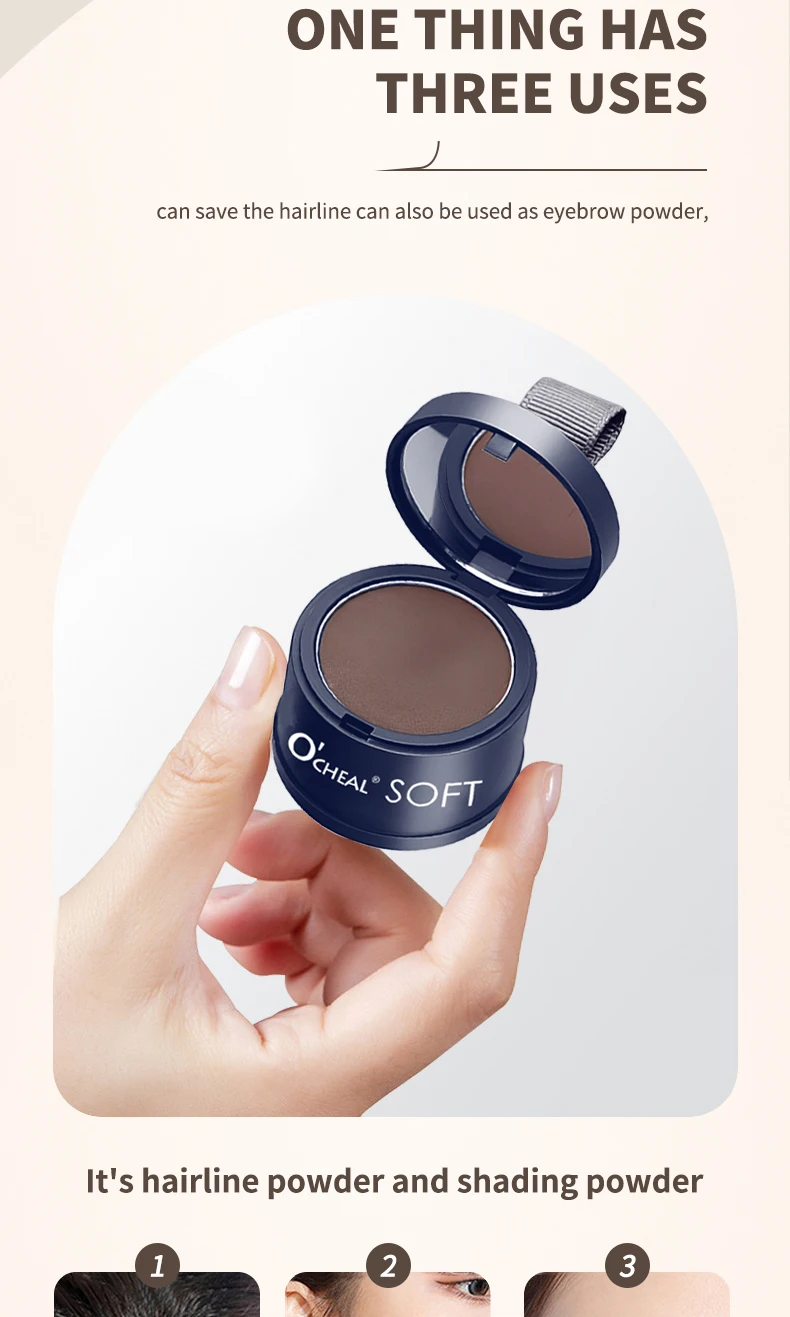 OCHEAL High-Quality Outline Filled Forehead Shadow Powder Waterproof and Sweat Proof Hairline Powder