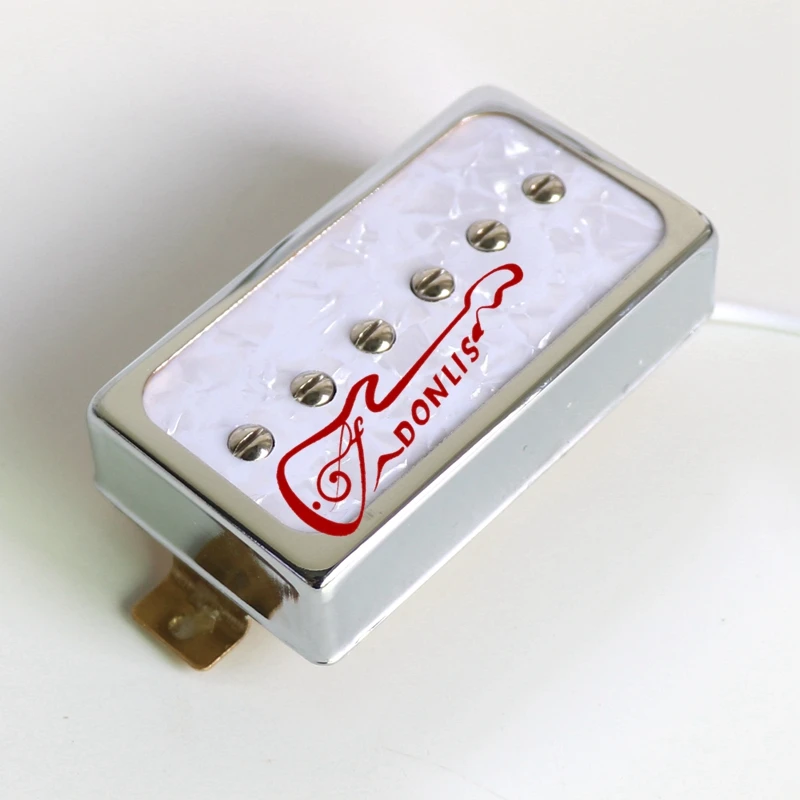 Donlis Pearloid Top Plate Alnico 5 P90 Humbucker Sized Lp Guitar Pickup