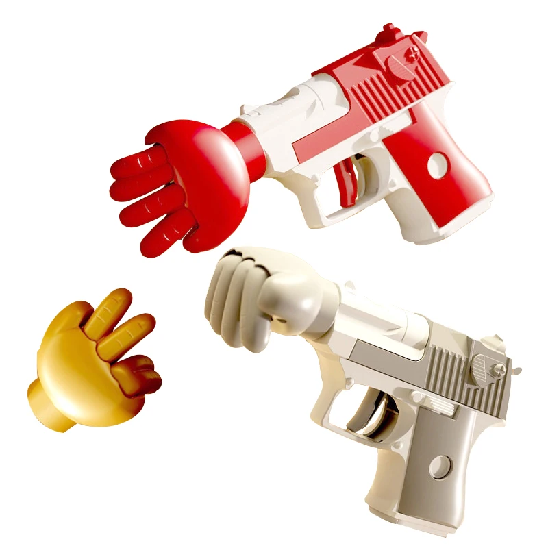 Custom Logo Fist Gun Novelty Toy Club Game Drink Prop Pistol Family Birthday Interactive Guessing Fist Gun Toys for Party