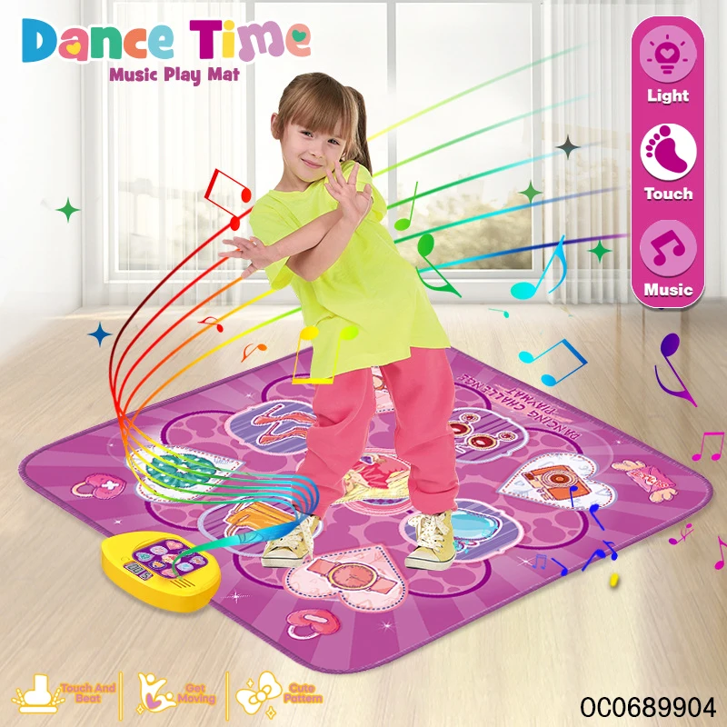 Waterproof interactive floor game electronic dance mat oem dancing girl toy