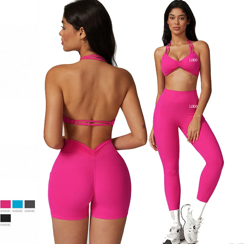 Leggings Bra RunningActive Sports Suits Quick Dry Tight Yoga Suit Custom Logo Workout Gym Sportswear Women Fitness Sets Yoga Set