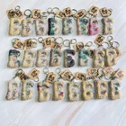 Gift Shape Promotional Gift Wholesale Letter Shape 3D Design Old Fabric Key Chain Hot Sale Products