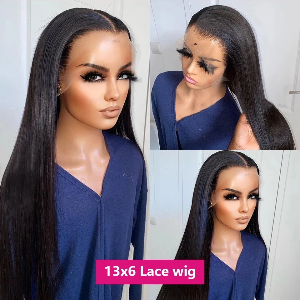 13x4 Lace Frontal Wig Human Hair Vendor 30 Inch Hd Straight Wave Lace Frontal Wig 40 Inch Closure Human Hair Wig for Black Women
