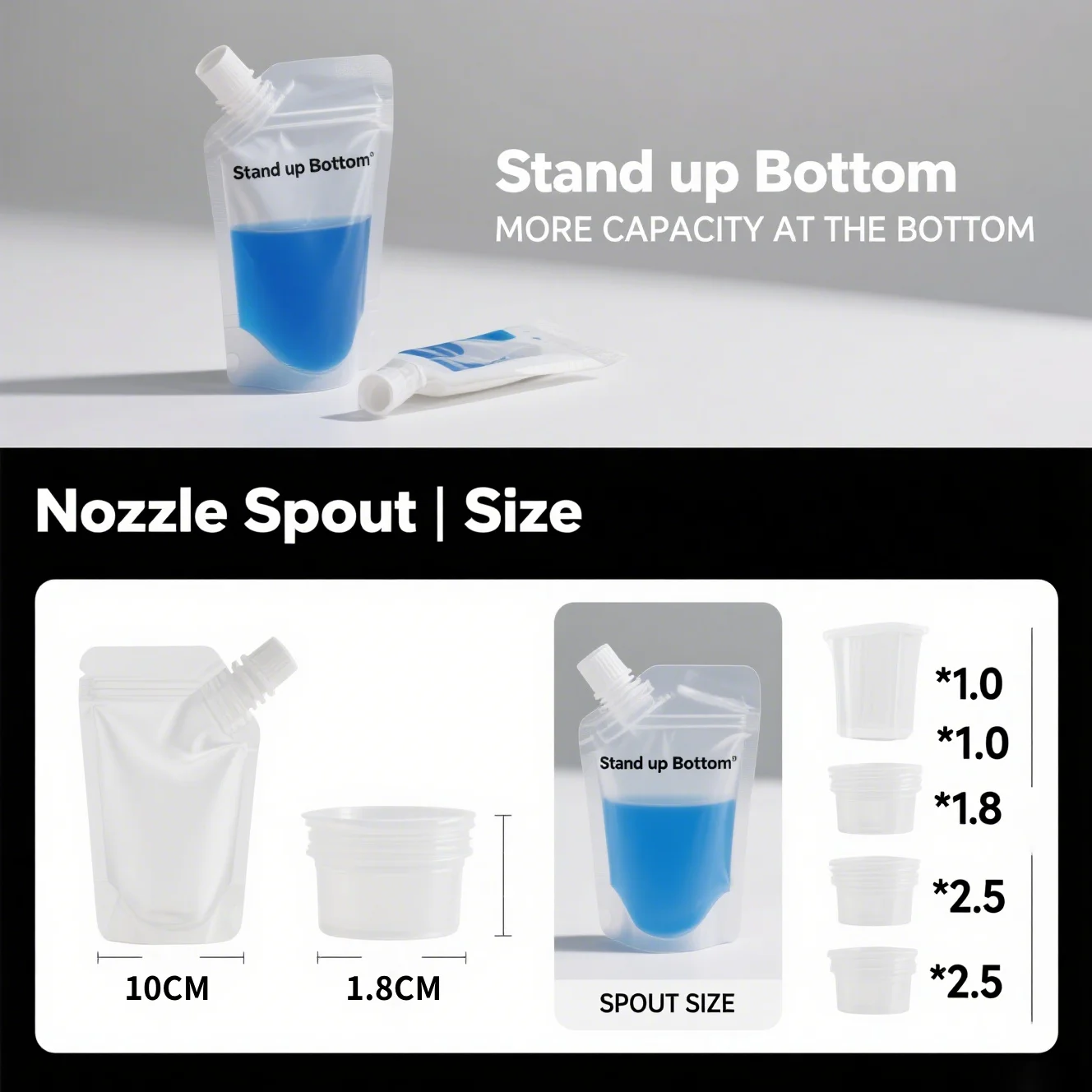 product wholesale customization of 30ml 250ml juice bags refillable nozzle packaging nozzle bags milk vertical nozzle bags-6