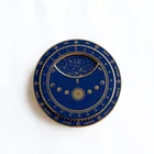 Pin Wholesale Free Sample Spinner Pin Pearl Paint Enamel Pin Blue Lapel Pin