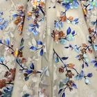 Pattern New Mesh Fabric 3D Metal Bronzing Woven Process Flower Pattern For Dress