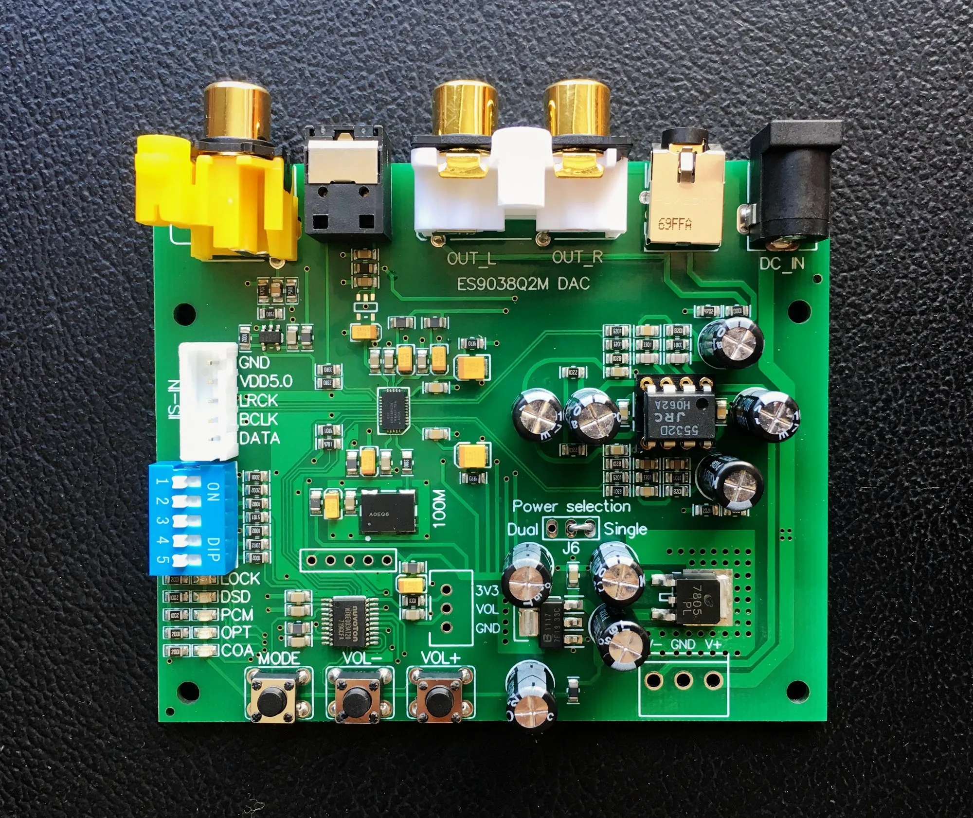 ES9038Q2M I2S IIS DSD DOP Coaxial Fiber SPDIF Digital Audio DAC Decoder  Board Support 32bit 384k DSD64 128 256| Alibaba.com