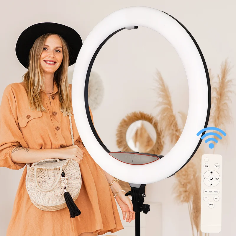 photographic rechargeable 3 phone holders custom video 22inch 22 inch lamp selfie led ring fill light with tripod stand