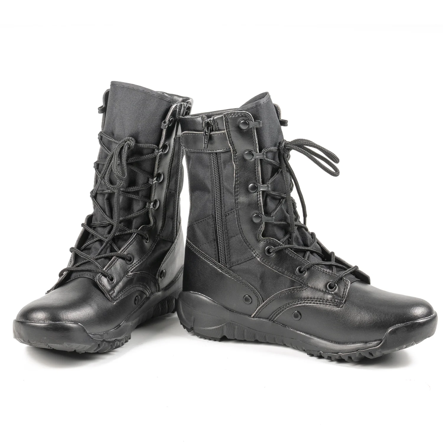 zip up military boots