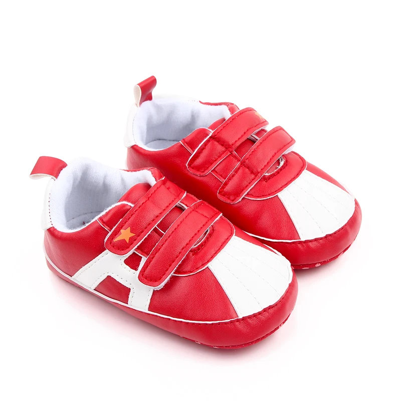 New casual color five-pointed star decoration baby shell head soft soled toddler shoes supplier
