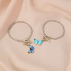 Charm Bracelet Bracelets Designer 2021 Sumando Hot Selling Blue Butterfly Charm Chain Bracelet