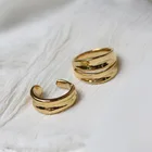 Gold Plated Ring Jewelry Simple Design 18k Gold Plated Stainless Steel Irregular Women Ring Jewelry