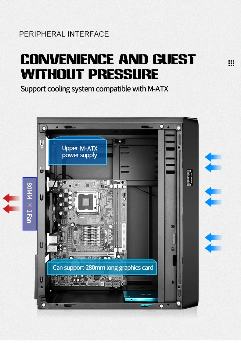 Wholesale Computer Case Matx Office Desktop Atx Case Gaming Case Buy