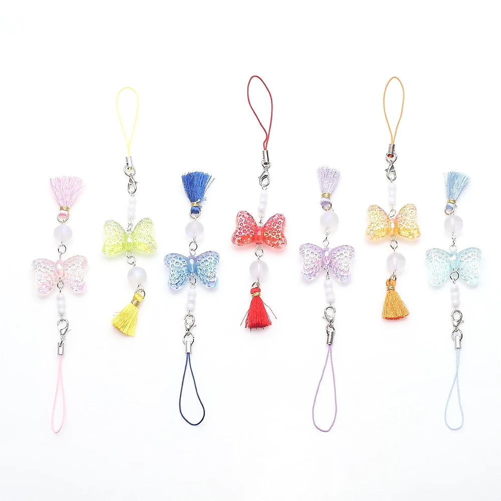 acrylic butterfly charms phone chains