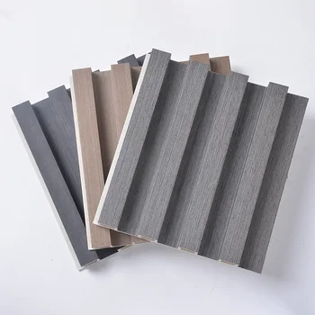 Indoor Decor Wood Plastic Composite Cladding Fluted Wall Board WPC Interior Wall Panel