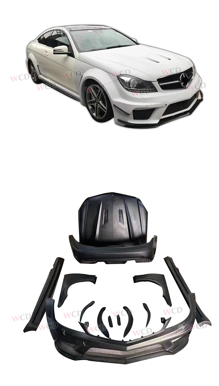 Frp Wide Body Kit For Mercedes Benz C Class W C C C Black