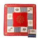 Scarf Spring Summer Square 90*90cm Polyester Navy Element Customized Women Shawl Scarf