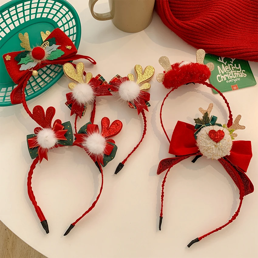 Baby Girls Hairband Cute Merry Christmas Hair Accessories Lovely Fluffy  Faux Ball Velvet Bowknot Hand Band - Buy Hot Sale Christmas Tree Hair Pins  Clips Set Bows Hair Grips Cute Hair Accessories