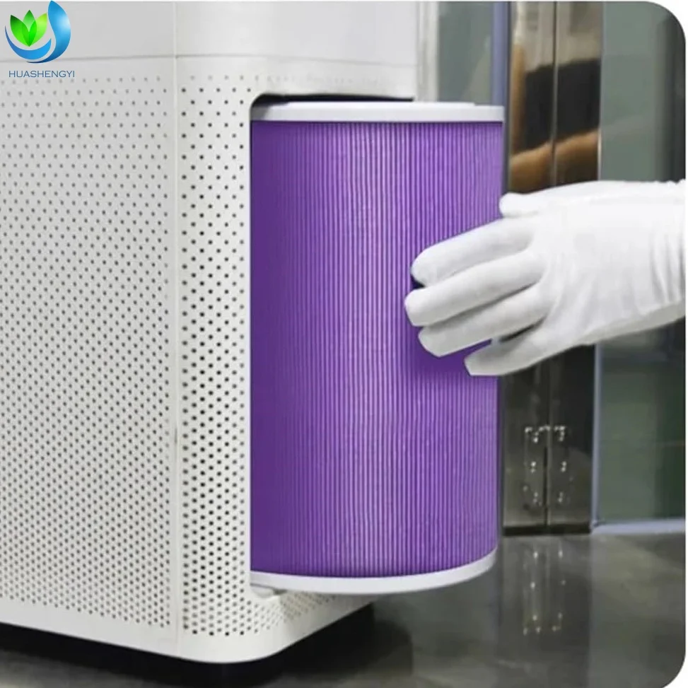 Hot Selling HEPA & Activated Carbon Filter Purple Cylinder H13 High Efficiency Filter for Xiaomi Mi 1/2/2S/Air Purifier PM2.5 supplier