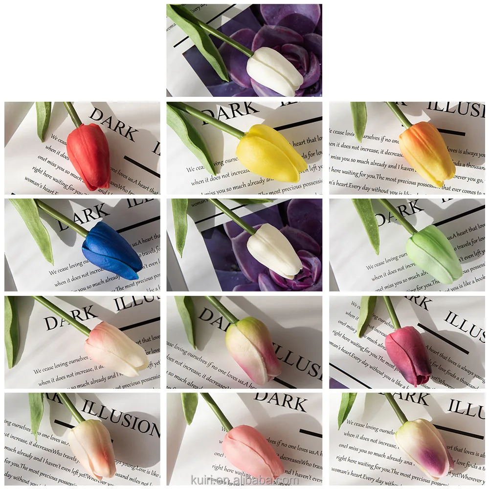 2023 Artificial Tulip Pe Foam Flowers For Holiday Home Decorations Centerpieces Arrangement