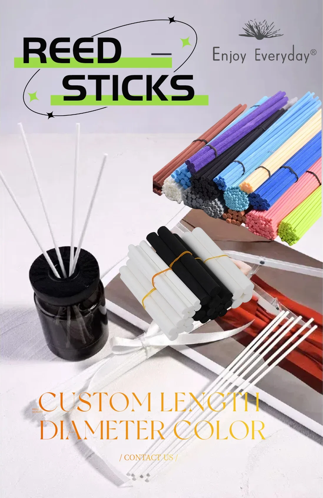product 2mm 8mm custom white black fiber stick home diffuser reed stick liquid aroma perfume oil diffuse sticks-2