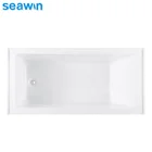 Bath SeaWin Large Acrylic Bath Tub Adult Slim Overflow Standalone Drop In Shower Bathtubs