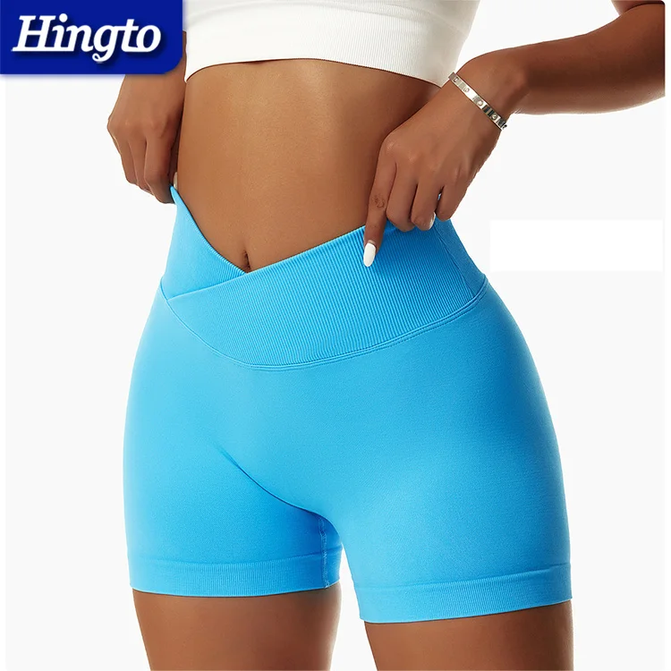 Custom logo women gym sport wear fitness shorts women activewear shorts workout shorts women scrunch butt yoga short