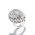 DTINA Zircon Wedding 18k Gold Plated Jewelry Diamond Engagement Special Geometry Cubic Zirconia Rings for Wholesale Products