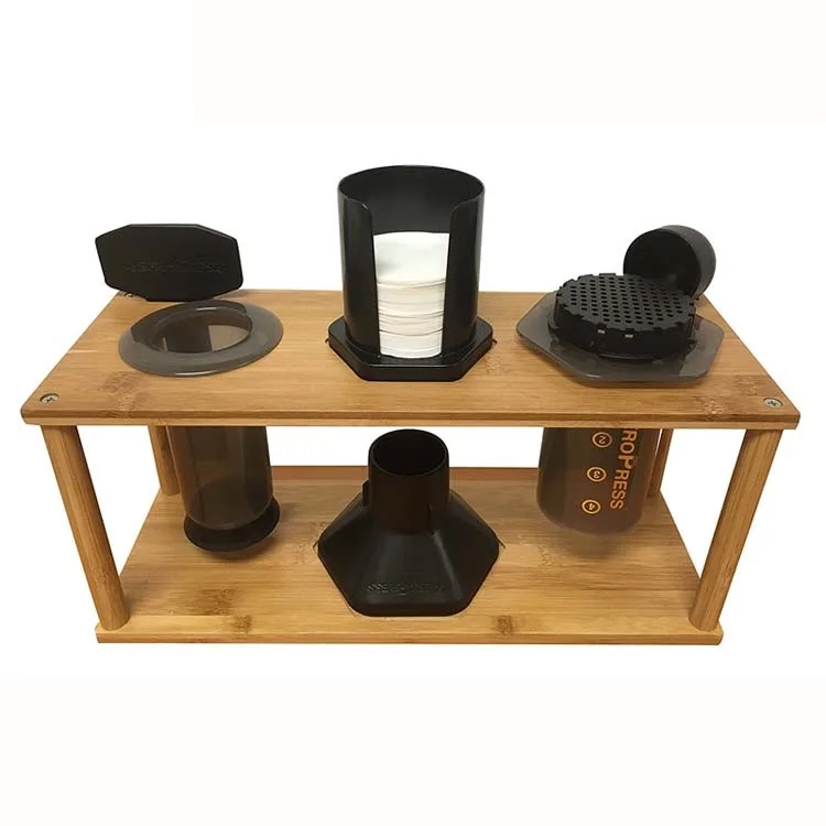 Bamboo Caddy For Aeropress Coffee Maker 