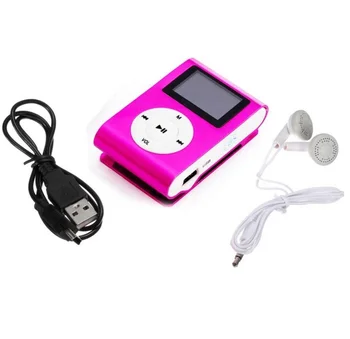 high quality Mini Clip sports Lcd screen MP3 music player support mobile free song download with usb port