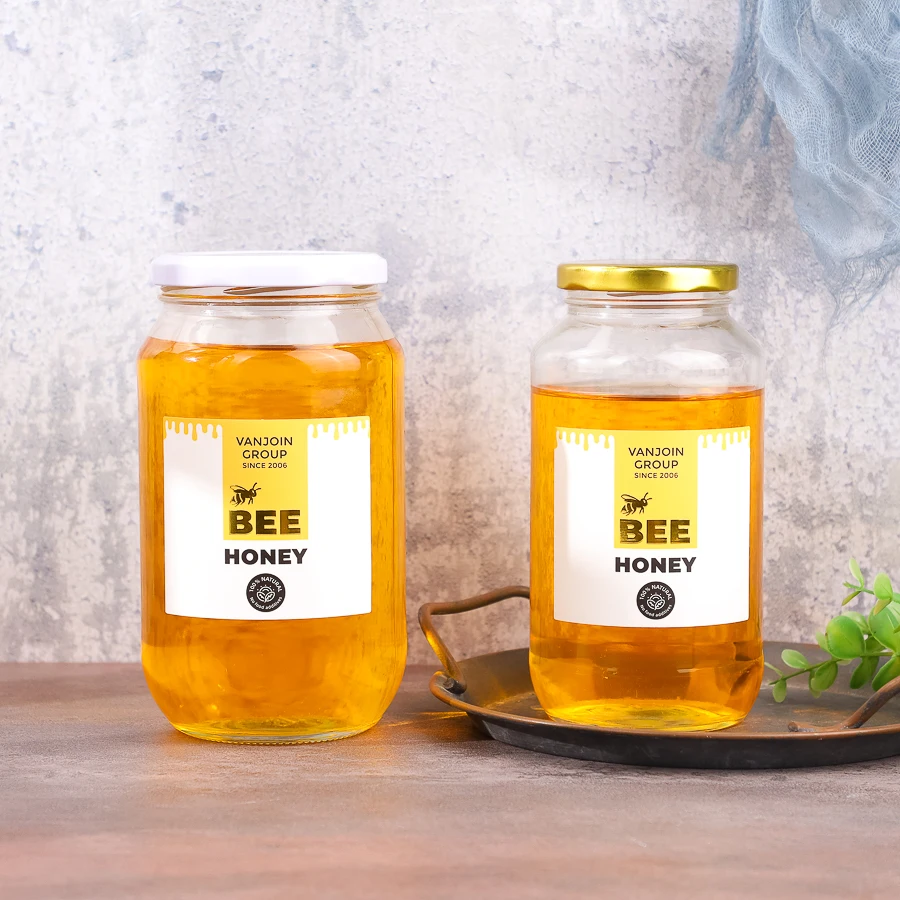 Wholesale Luxury 720ml 950ml Glass Food Storage Honey Jar Clear Empty Glass Jam Jars And Bottles