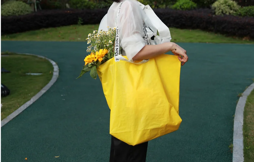 New Custom Large Fabric Shopping pp Lamination PE Woven Bag With Logos supplier