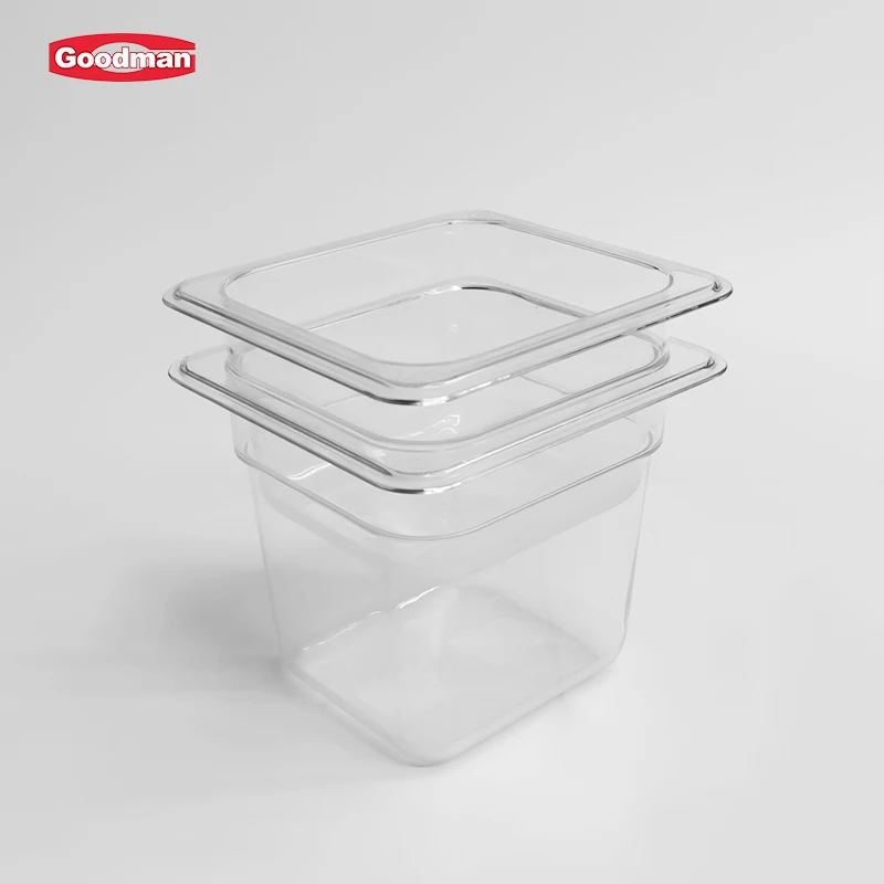 Catering equipment square plate hotel kitchen accessories plastic chafing dish insert pans gastronome gn pan