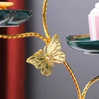 Cake Wedding European Cake Table Decoration Wedding Party Plate Luxury 3 Layers Spiral Design Ceramic Serving Tray